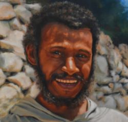 jesus laughing portrait